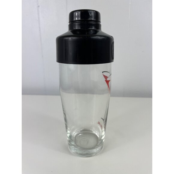 Kahlua Cocktail Shaker Glass With Black Plastic Lid & Martini Design - Picture 6 of 10